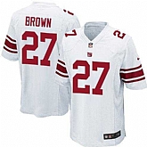 Nike Men & Women & Youth Giants #27 Brown White Team Color Game Jersey